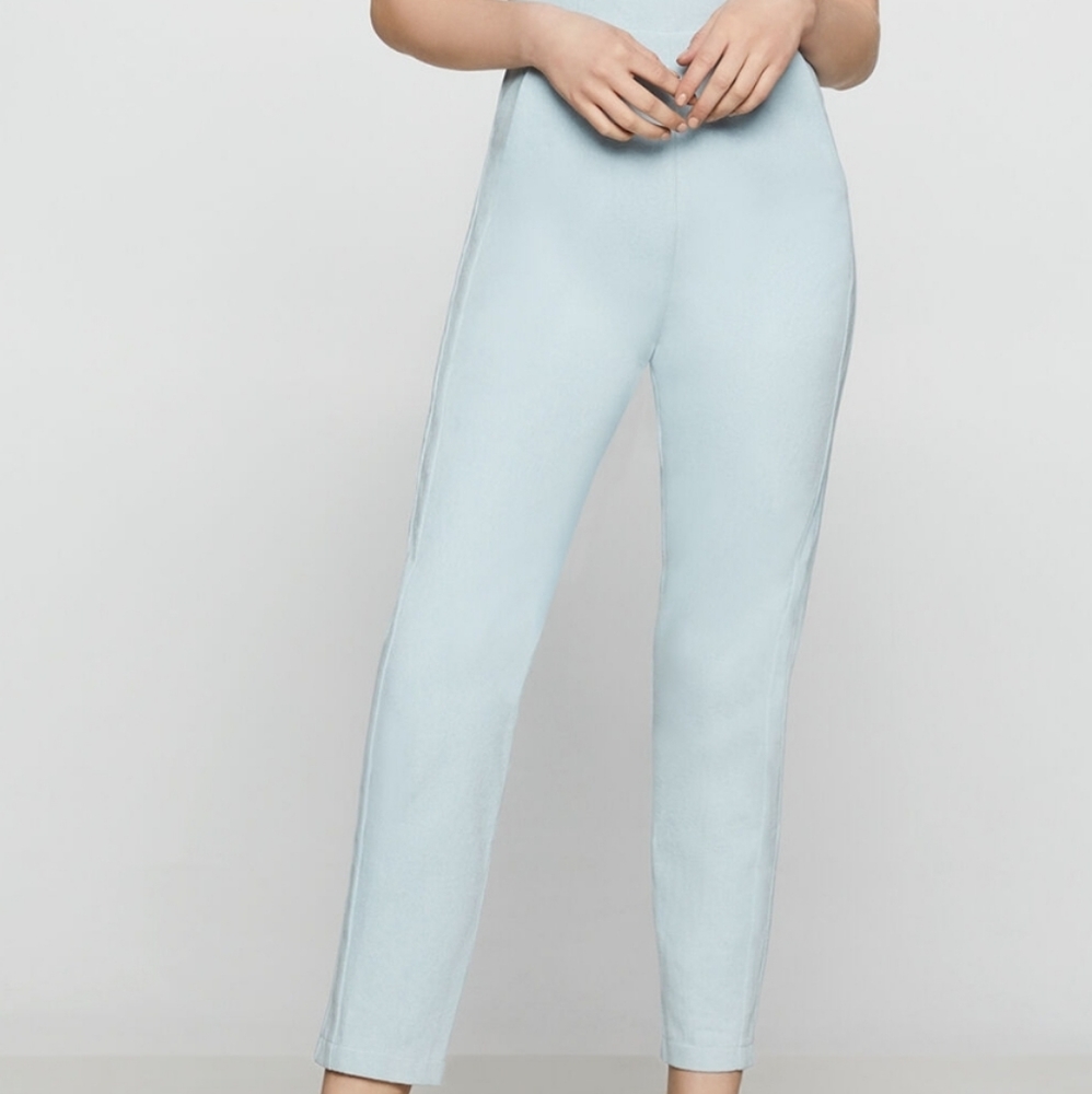 Scalloped Denim Jumpsuit - Picture 2 of 8